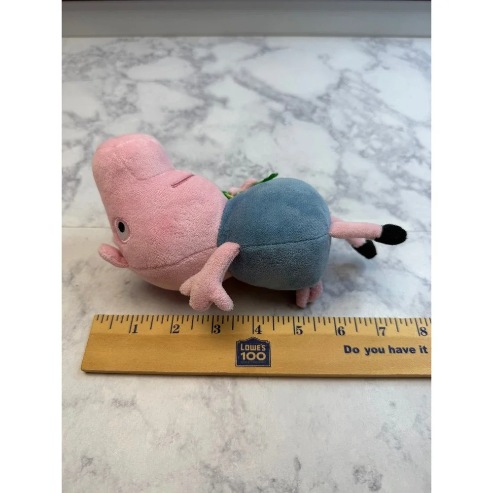 Ty Peppa Pig George Pig Plush Set of 2 Bananas and George w/ Dinosaur Pink Blue
